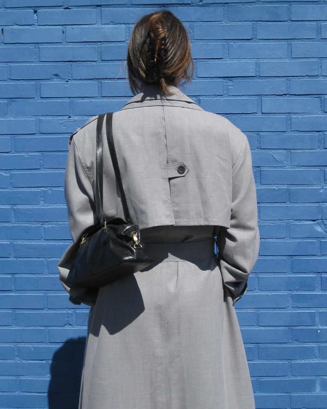 Olla Oversized Trench Coat - Grey