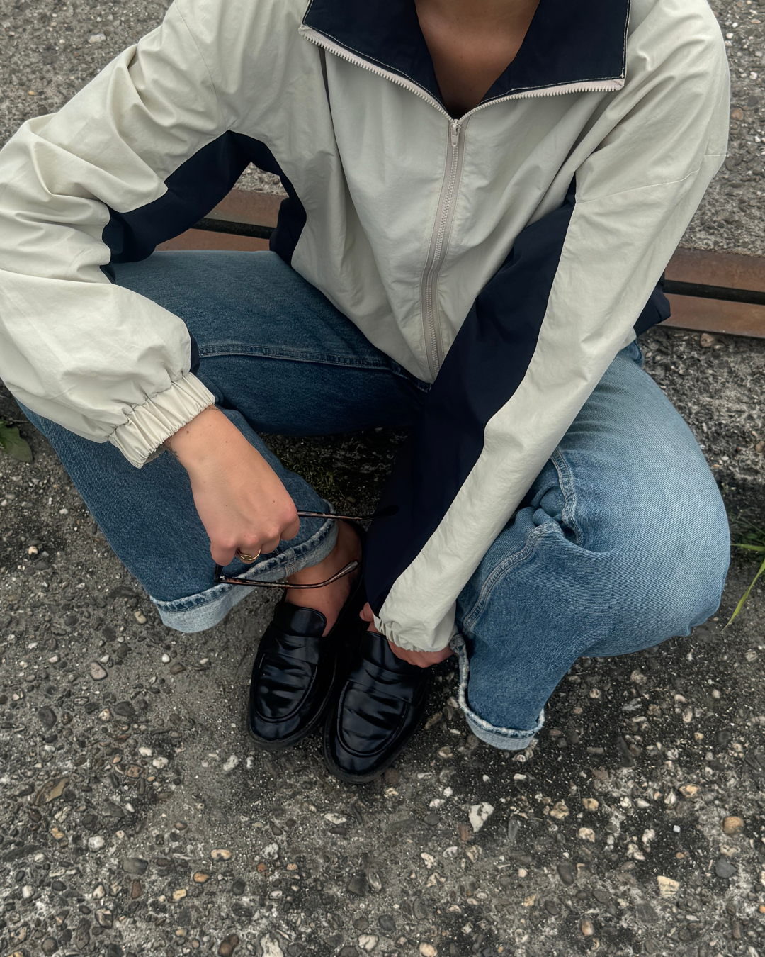 Liv Contrast Windbreaker - Sand